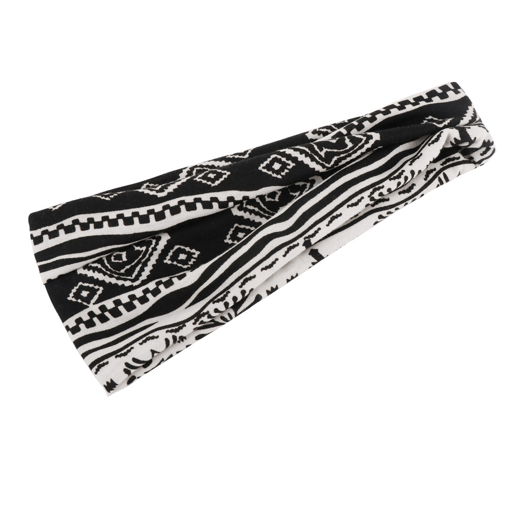 Multicolor Striped Cotton Hair Bandana Soft Yoga Sports Elastic Headband Wholesale Nihaojewerly display picture 10