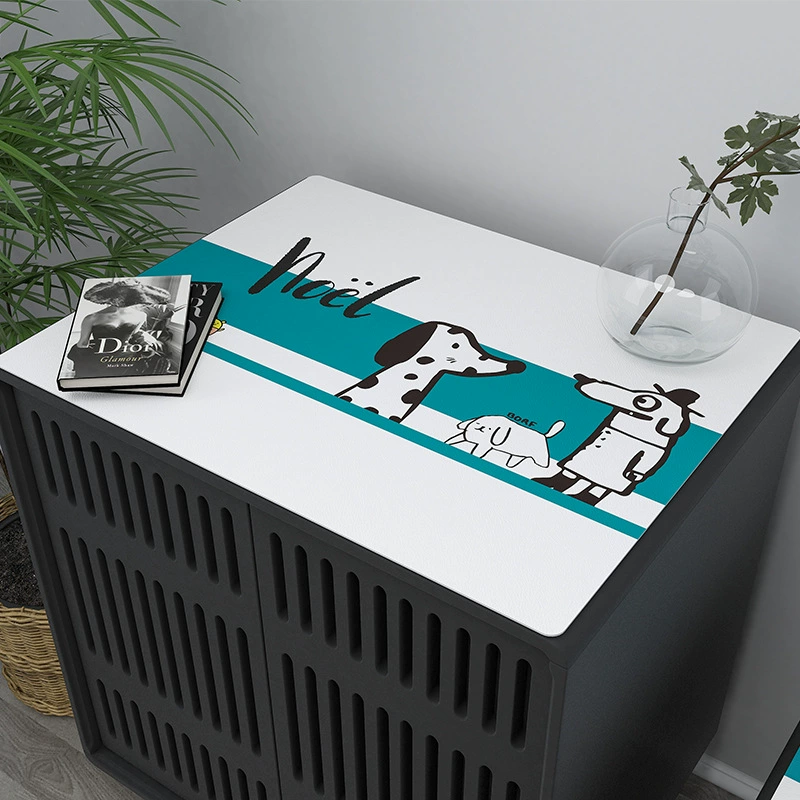 Waterproof square cartoon table mat PVC for bed