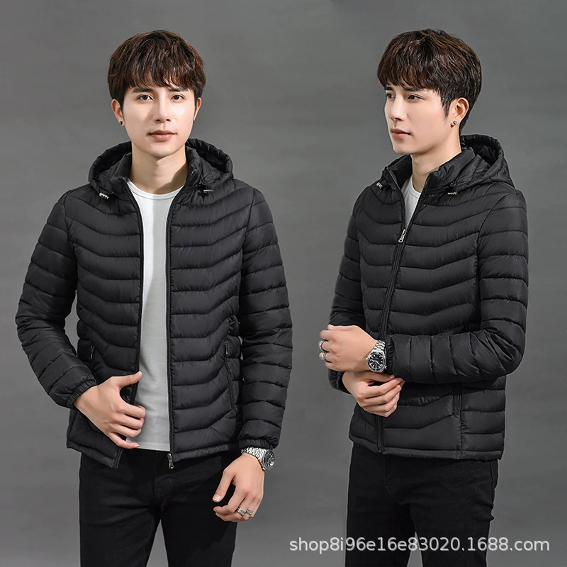 Мужское пальто 2023 Зимний новый корейский модный зимний пуховый костюм, Легкая короткая зимняя куртка