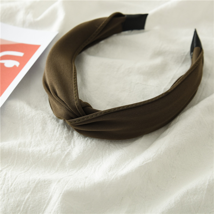 Simple Style Solid Color Cloth Hair Band display picture 4