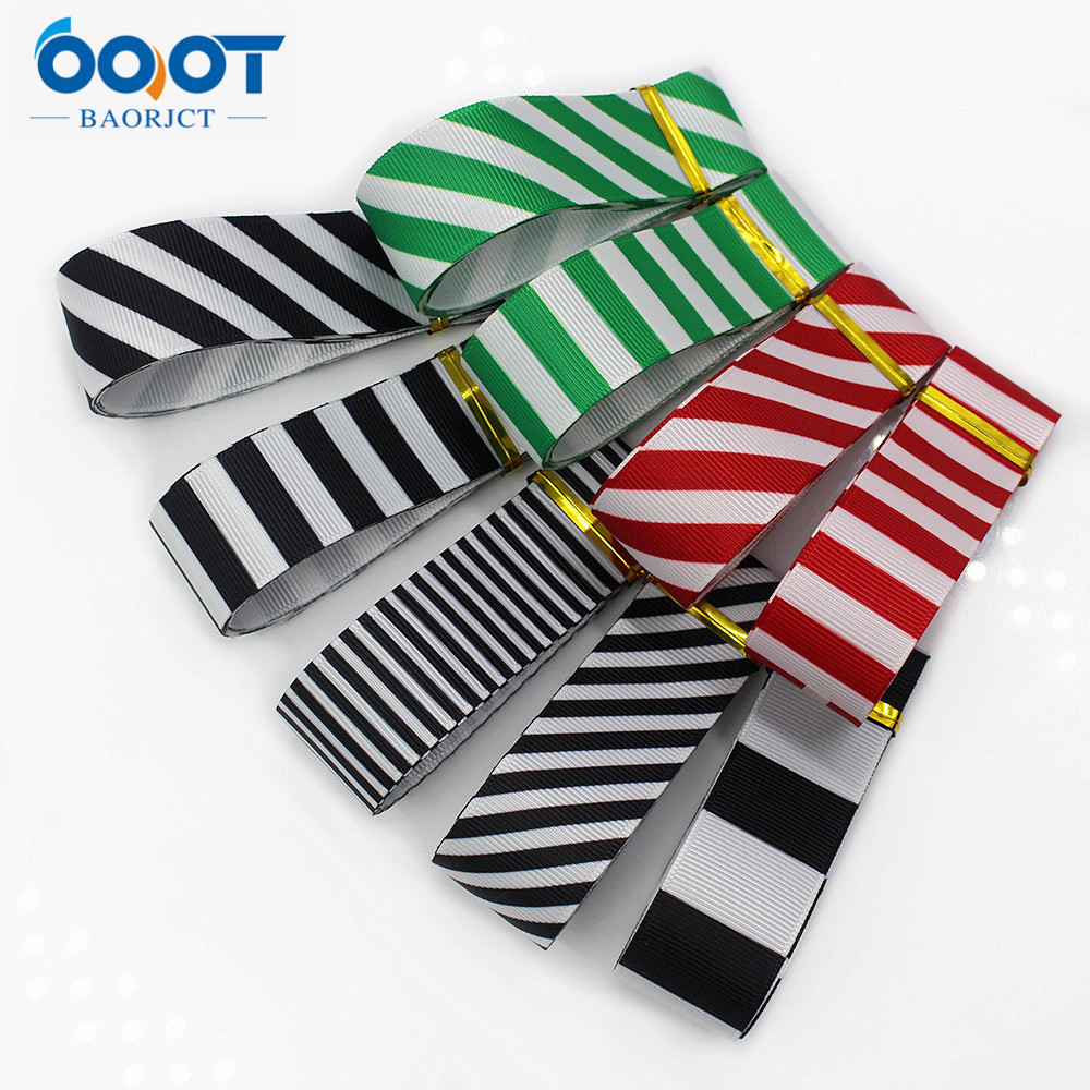 厂家直销 25mm条纹织带圣诞丝带斜条纹热转印罗纹带DIY手工制作