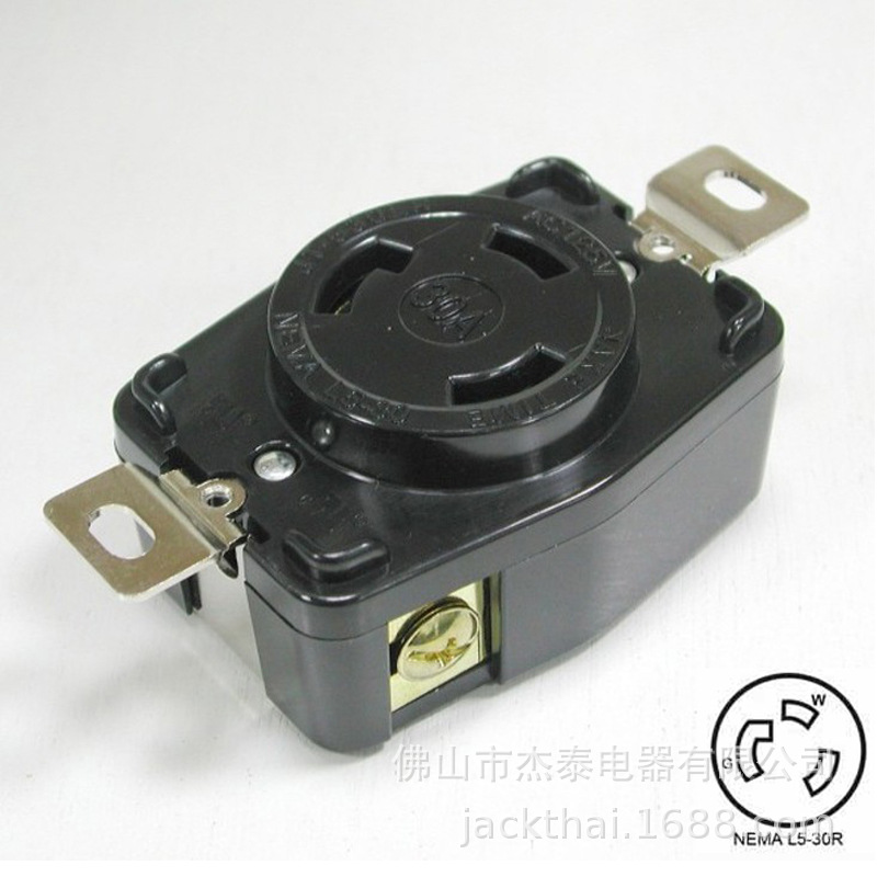 NEMA L5-30R 防鬆脫插座 美標工業插座 美國電氣標準插座 發電機