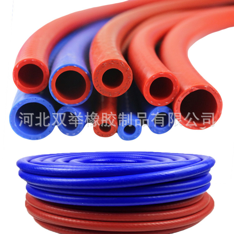 硅胶暖风管夹线编制增强高压硅胶软管 挤出耐高温工业硅胶输水管