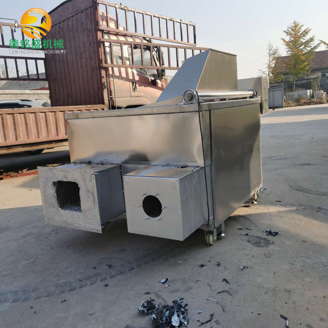 衡阳市油面筋自动出料油炸锅 全自动豆腐干油炸机 豆泡油炸机