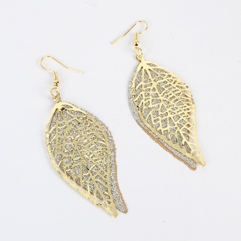 Simple Retro Alloy Leaf Froste Fashion Earrings Wholesale Nihaojewely display picture 2