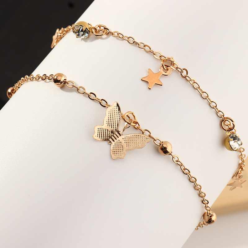 Creative Simple Star Butterfly Anklet Set display picture 4