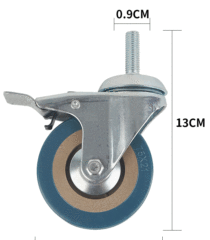 Summer aluminum alloy shopping cart universal front wheel PU crystal front wheel eight-wheel shopping cart front wheel