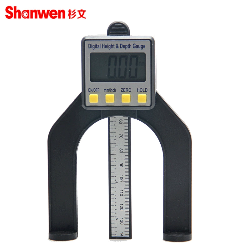Shanwen digital display depth woodworking table saw height ruler 0-80mm depth ruler height depth measuring tool digital caliper