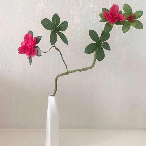 Artificial flower azalea, soft foamed, short dead branch artificial flower, home decoration, high-end azalea wedding style