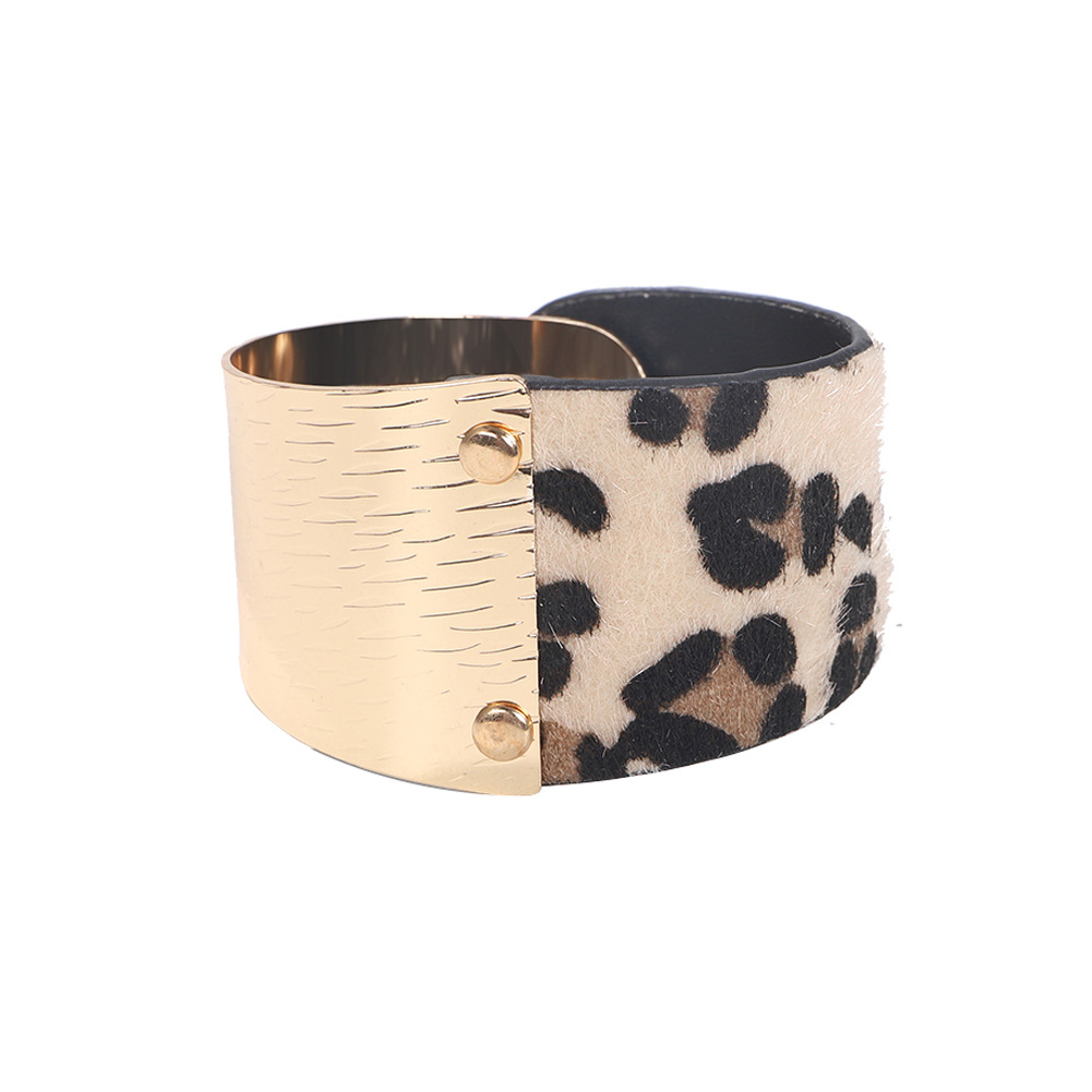 Hot Selling Jewelry  Retro National Style Leopard Leather Bracelet Bracelet  Wholesale display picture 4