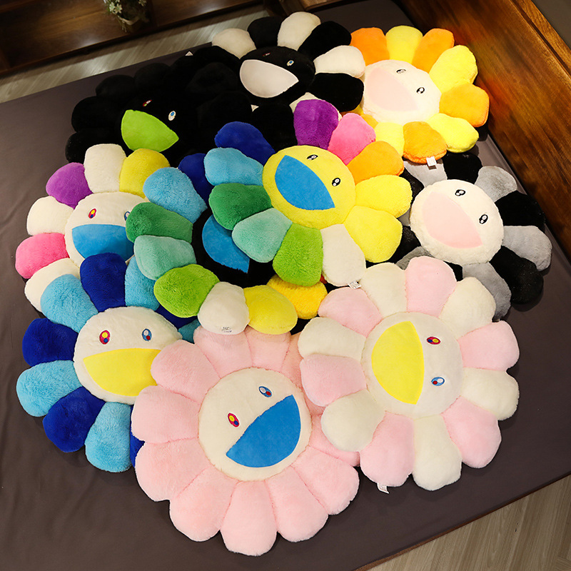 Internet Celebrity Takashi Murakami Sunflower Plush Toy Flower Pillow Girl Cute Doll Doll Oversized Cloth Doll for Men