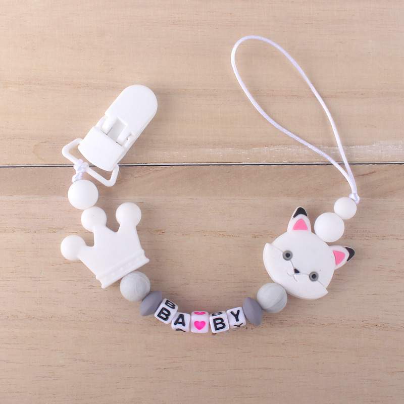 Directo de fábrica de silicona chupete cadena bebé zorro de silicona mordedor juguete molar AliExpress Amazon comercio exterior