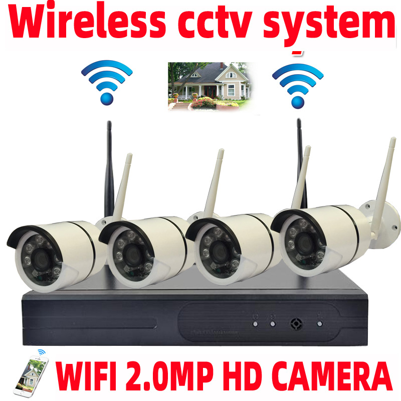 Kit de equipos de monitoreo inalámbrico Kit de cámara wifi 4ch sistema de monitoreo inalámbrico IP CAMERA