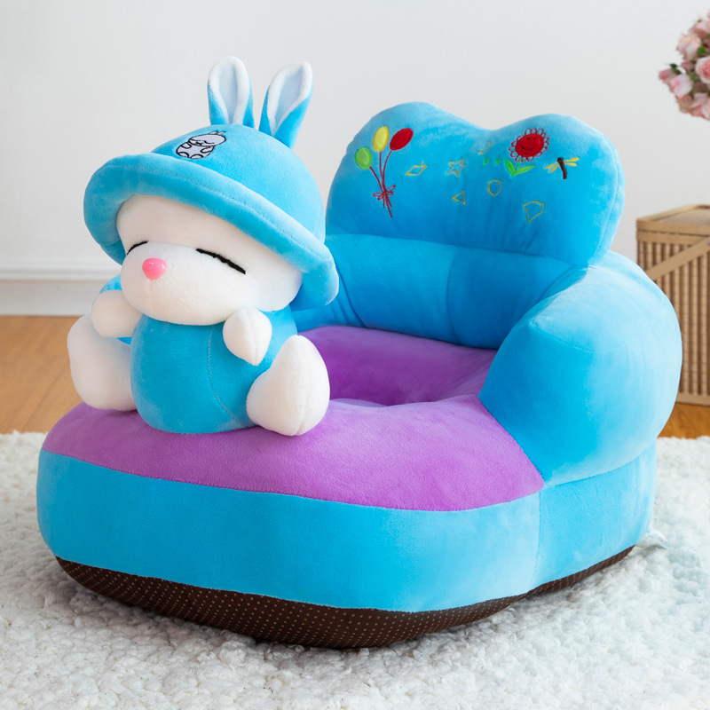 Al por mayor de los niños pequeño sofá asiento de dibujos animados bebé aprendizaje Silla de peluche de juguete bebé asiento de seguridad regalo de cumpleaños