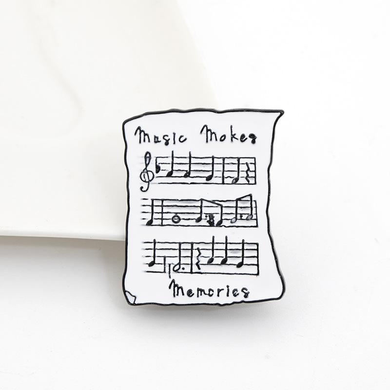 Cartoon-stil Musik Partitur Legierung Emaille Überzug Unisex Broschen display picture 10