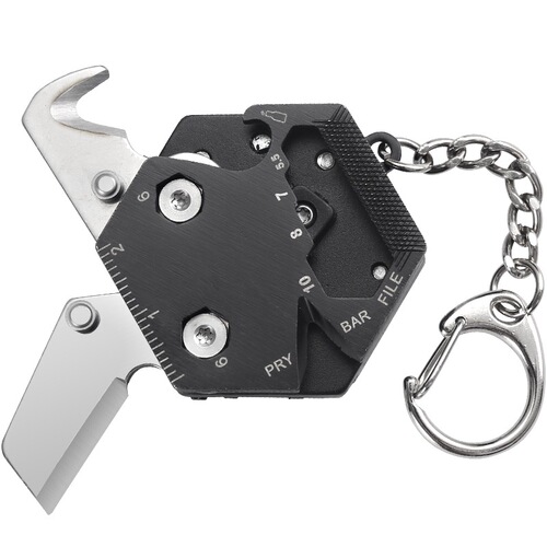 Multifunction Tool Hex Coin Knife Folding Knife Outdoor EDC Mini Screwdriver Tool Stainless Steel Keychain