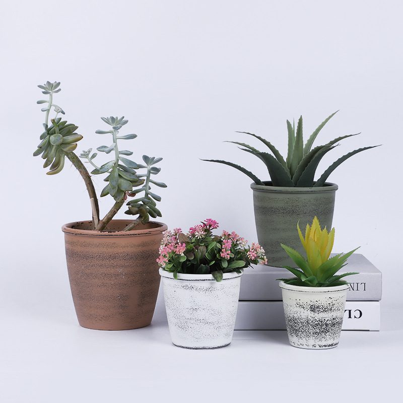 Size Red Clay White Clay Pottery Art Flower Pot Living Room Balcony Outdoor Garden Garden Flower Pot Wholesale Application Scenario