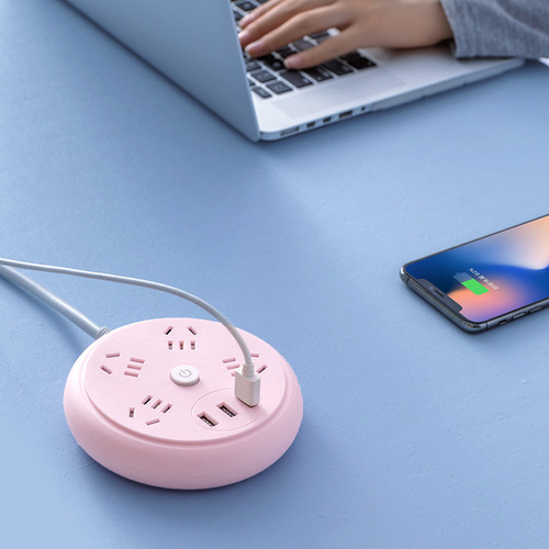 Long-line 3USB multi-function personalized smart student socket plug-in board with cord household plug-in board dormitory