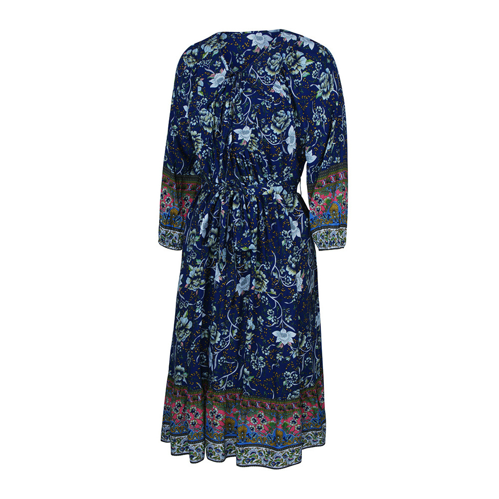 printed 7-point sleeve dress  NSDY15649