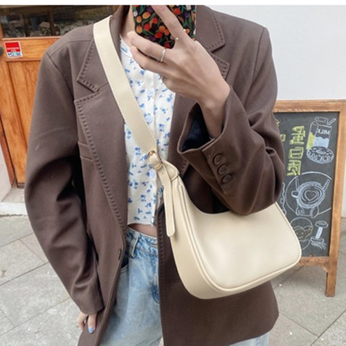 Bags for women retro armpit second-hand bag 2024 simple versatile handbag crescent moon shoulder crossbody dumpling bag women's trendy