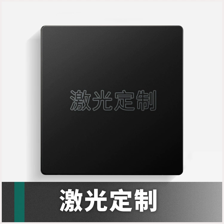 Boside 86 Darkweight Factory wholesale modern wind socket full plastic plate pull -off matte black one open single -control switch