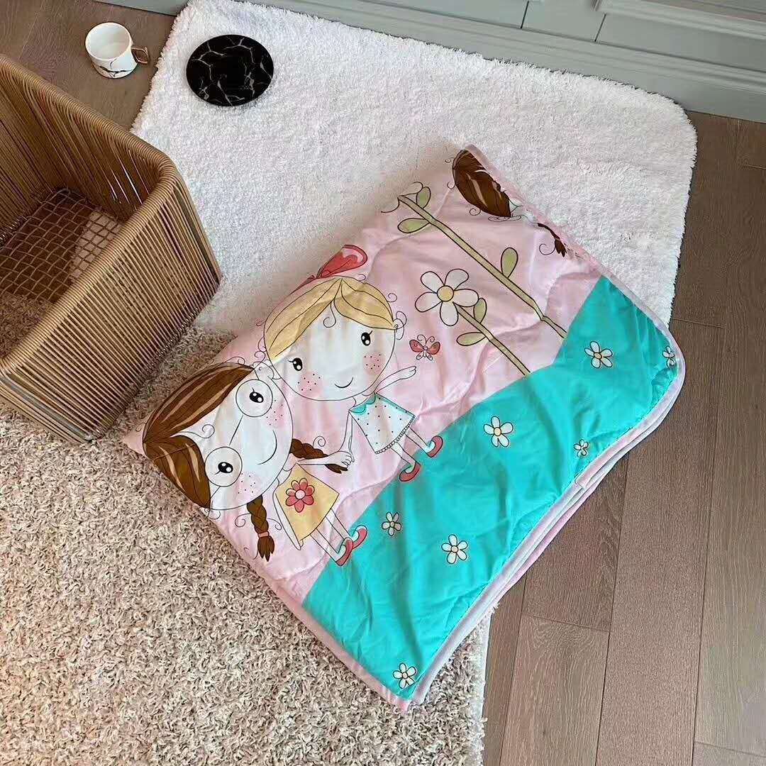 厂家直销幼儿园活性磨毛儿童卡通夏被午睡空调被子青蛙鹿汽车猫