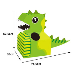 Popular Children's Dinosaur Carton Kindergarten Performance Wearable Animal Paper Clothes DIY Making Cute Toys
