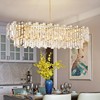 Modern ceiling lamp for living room for bedroom, crystal pendant, lights, light luxury style, simple and elegant design