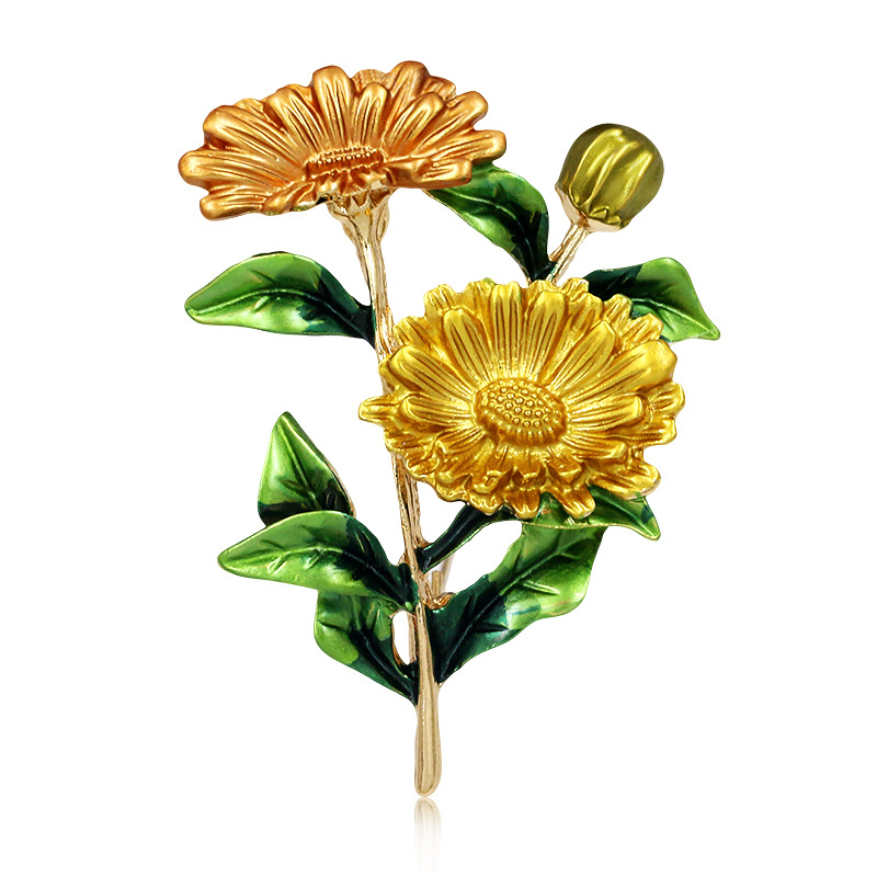 Date Occasion Romantic Pin Flower Alloy Inlay Artificial Pearls Rhinestones Women'S Brooches