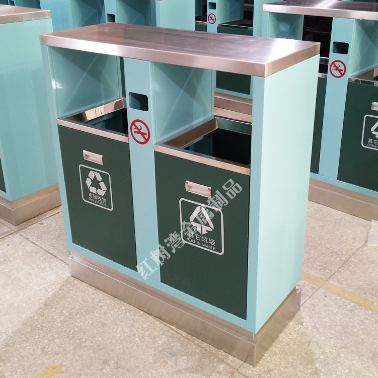 Outdoor Baking Paint Classification Trash Bin Classification Flip Metal Box Community Street Sanitation Luggage Box Outdoor Baking Paint Classification Trash Bin Classification Flip Metal Box Community Street Sanitation Luggage Box