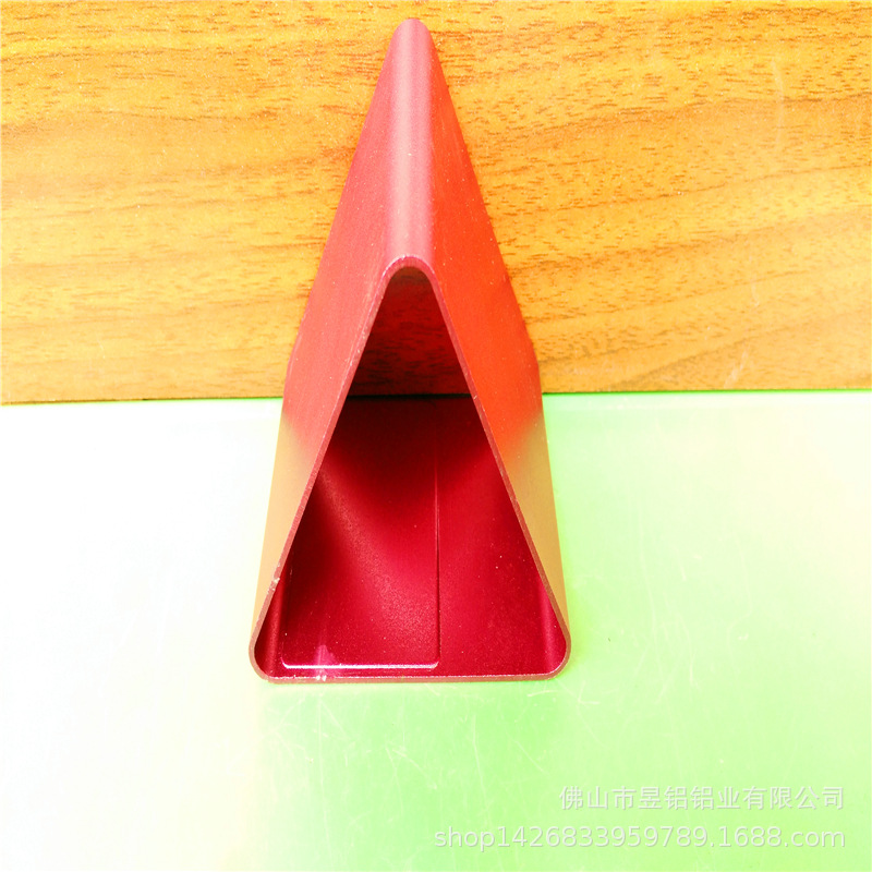 昱铝6063表面深加工展示架铝合金 氧化砂面红色铝镁合金来图定做