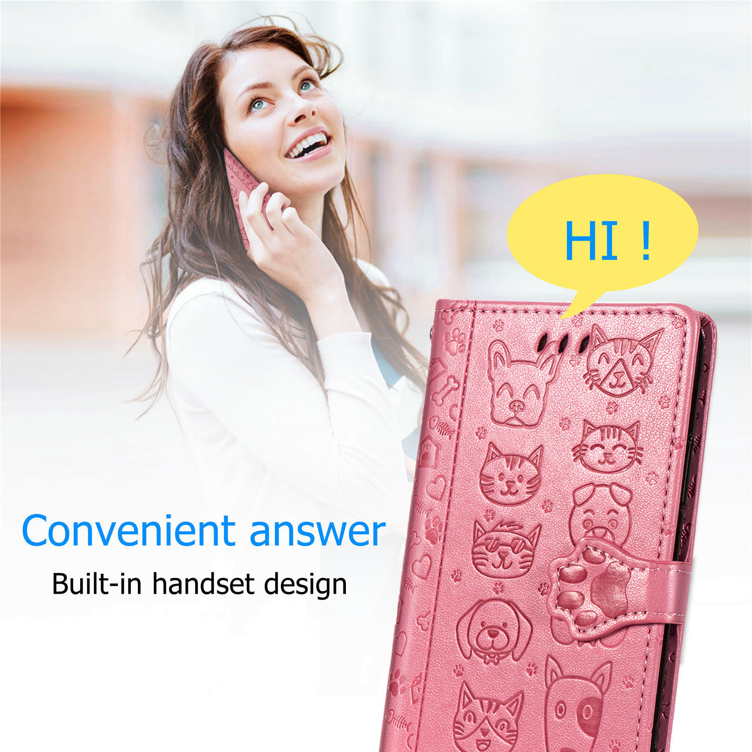 Embossed Leather Phone Case Wallet Card Holder For Iphone_voghion.com