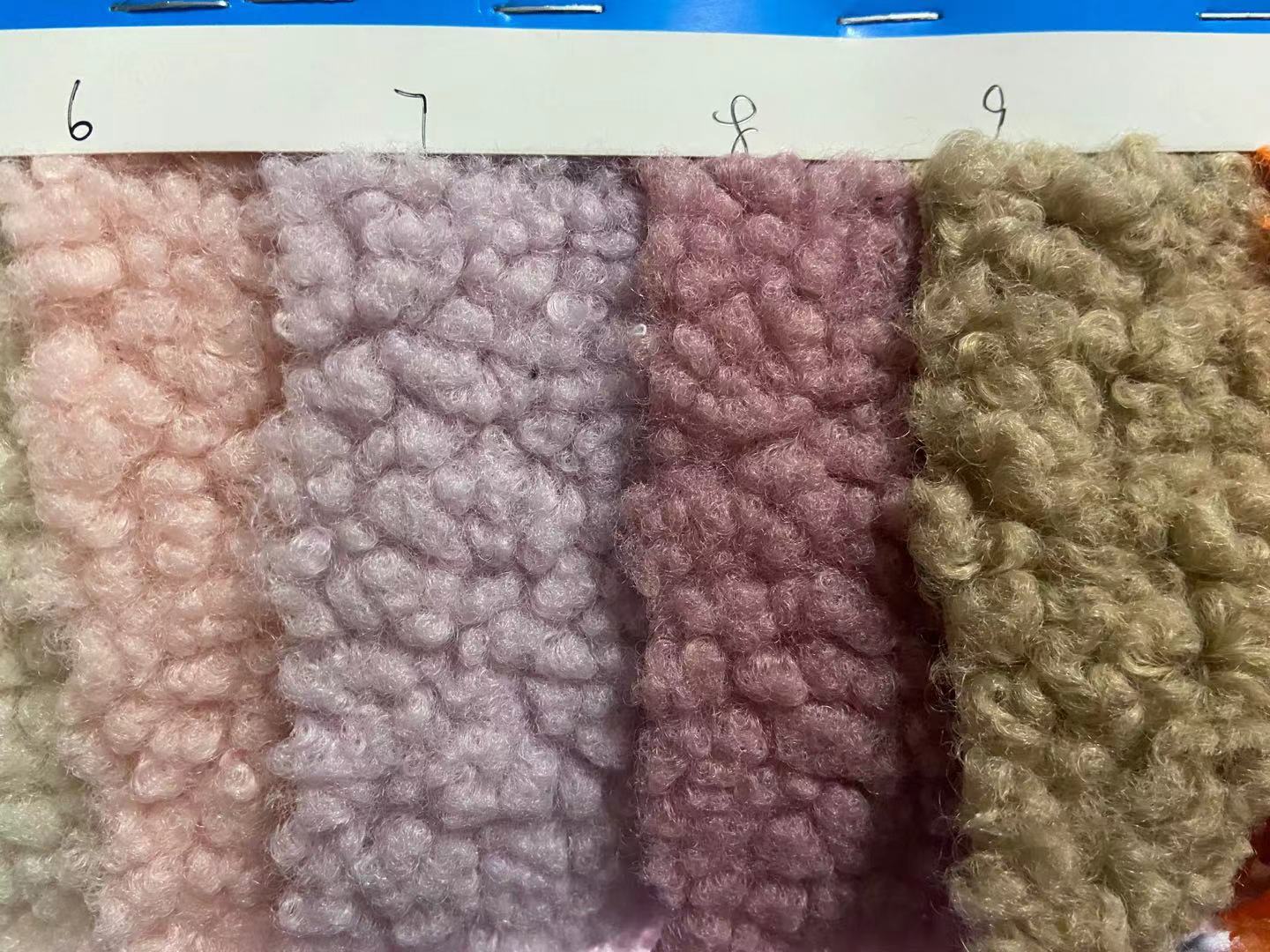 En stock teñido Altai franela grande de peluche de lana de oveja rollo de lana de cordero muñeca ropa de tela de felpa