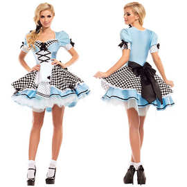 万圣节服装新款爱丽丝梦幻仙境女仆装cosplay服装公主裙演出服饰