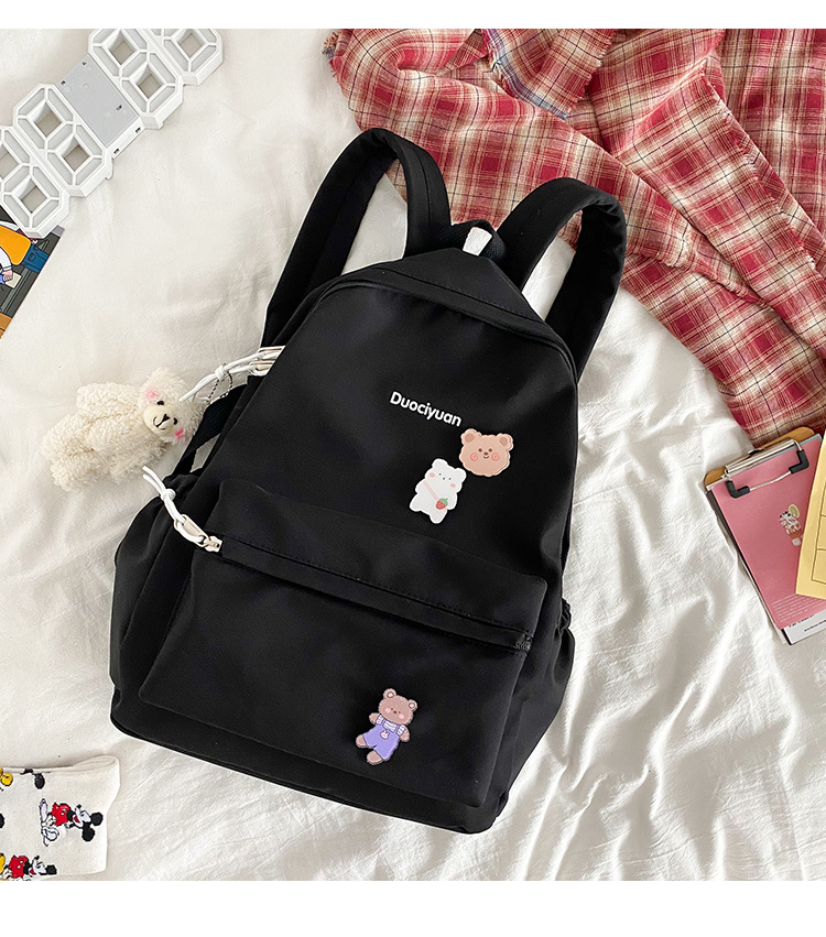 Simple Students Cute School Bag Vintage Soft Backpack display picture 46