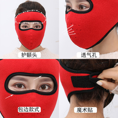 Winter and Autumn Face Mask, Warm and Thick Neck Protection, Ear Warm-Up, Unisex, Winter Windproof, Electric Bike Riding Full Face Cover