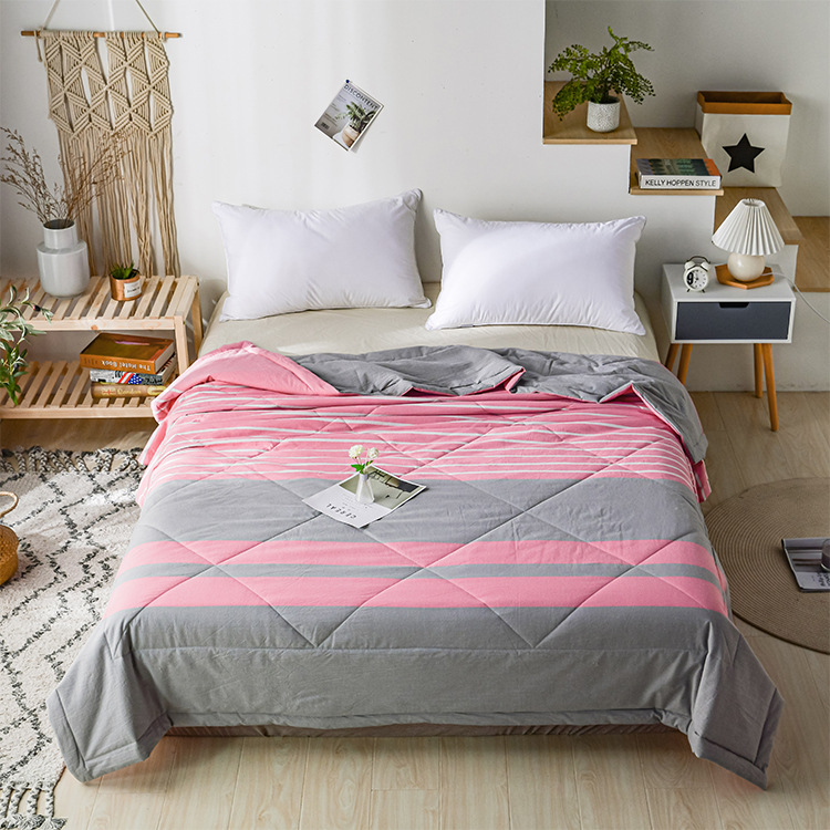 New simple washed cotton summer cool quilt machine washable thin soft