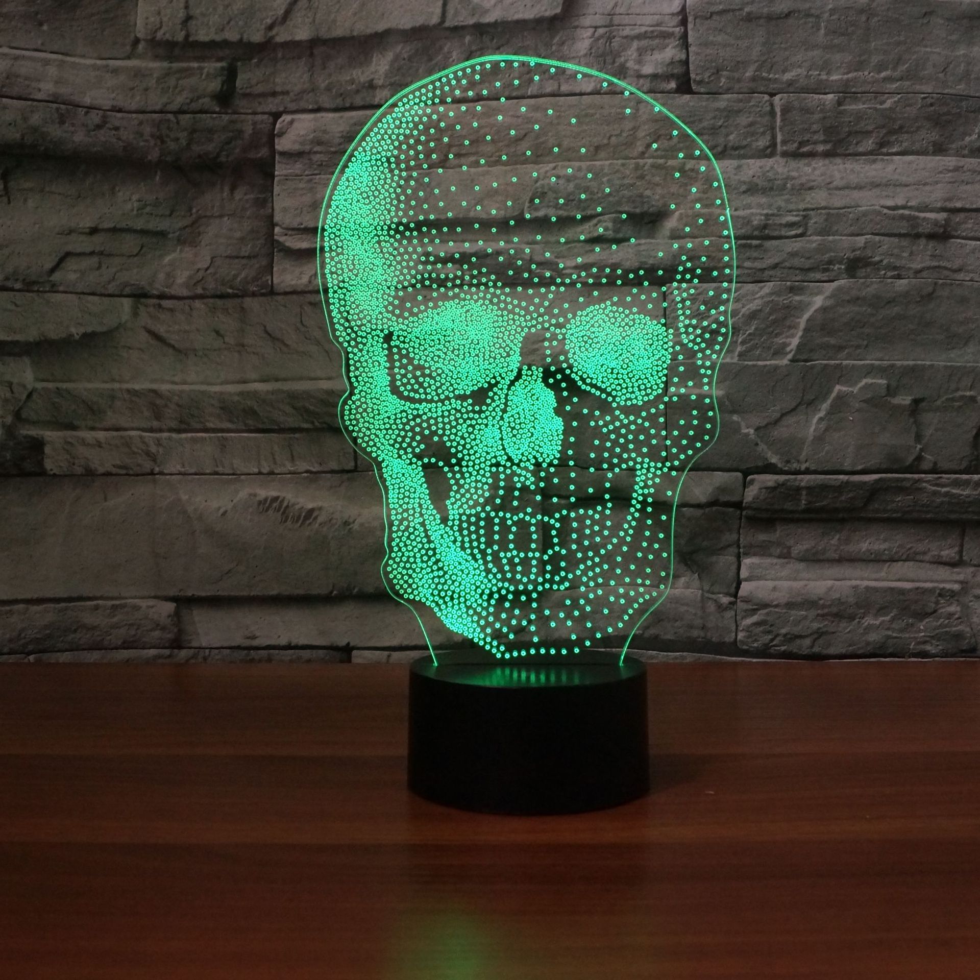 富樂廠家跨境萬圣節(jié)禮品燈 骷髏造型3DLED燈FS-4524