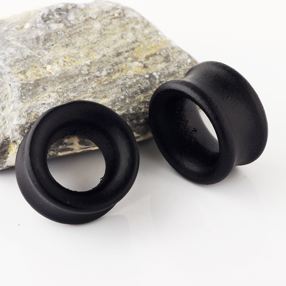 European American Punk Hollow Black Wood Ear Expansion Jewelry Body Piercing Auricle Ear Expander detail image 8