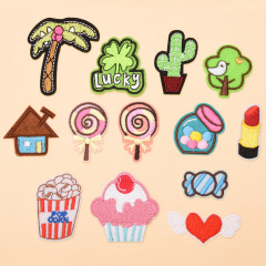 兒童衣服貼補丁貼繡花貼羽絨服修補洞卡通刺繡歐美潮牌徽章布貼