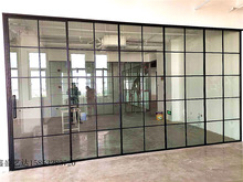 厂家制作安装中空百叶玻璃隔断办公室隔墙活动隔断不锈钢玻璃隔断