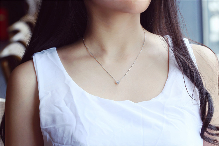 Fashion S925 Sterling Silver Zircon Clavicle Chain display picture 4