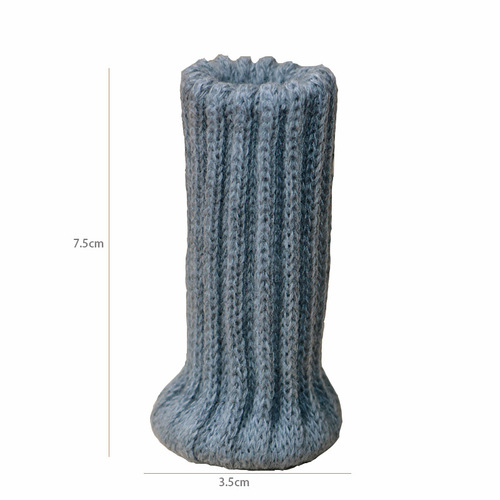 Knitted table and chair leg covers silent round felt bottom chair stool leg cover protective cover thickened wear-resistant double layer anti-slip