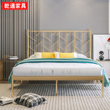 双人床 现代简约铁艺床卧室北欧单人床酒店民宿创意网红铁床1.2米
