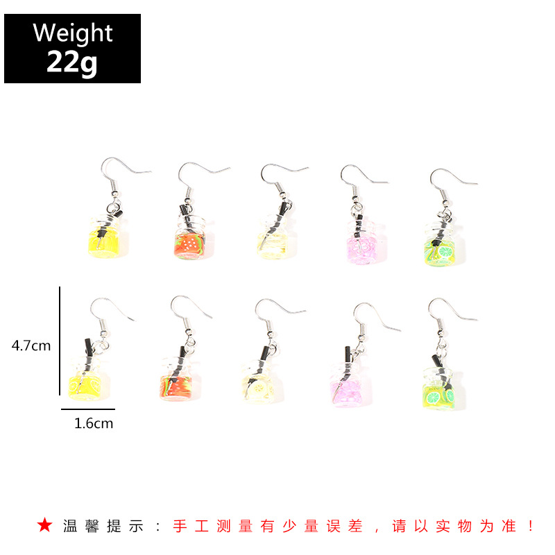 Children’s Milk Tea Candy Color Earrings display picture 10