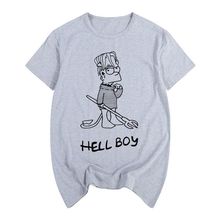 Lil peep Hellboy地獄男孩Bart Simpson風格襯衫尺寸S-3XL中性T恤