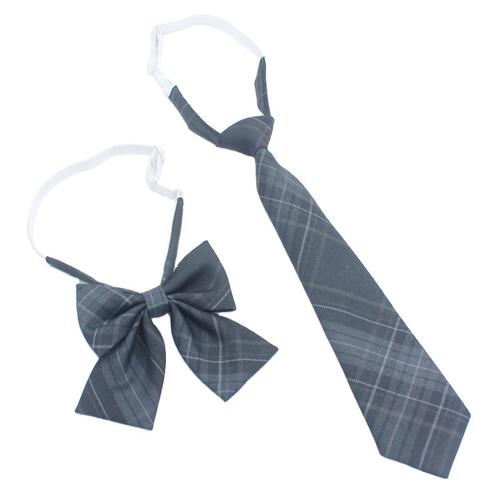 Manufacturer plaid bow tie for girls without bow tie Japanese college style JK uniform tie set