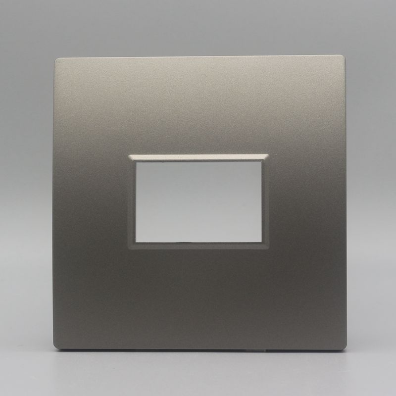 深灰色86型一位空白电脑模块面板多媒体网线宽带信息空位墙壁插座