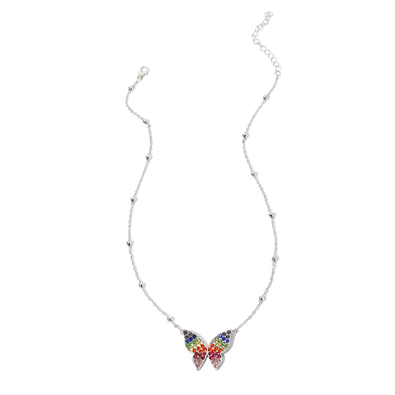 Moda Simple Mariposa Colgante Collar Coreano Super Hada Diamante Exquisita Cadena De Clavícula De Mujer Nihaojewelry display picture 4