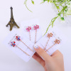 Set, hair accessory from pearl, shampoo, hairgrip, new collection, flowered, wholesale